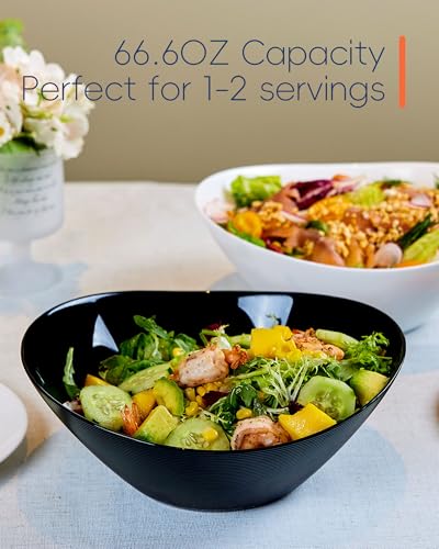 66 OZ Salad Bowl Set of 2 (Black / 66 OZ - Salad Bowls)