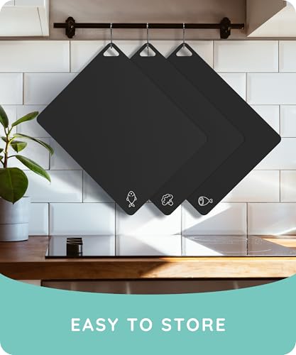 Cutting Board Alternative for Kitchen (Charcoal Black / 15"L x 12"W)