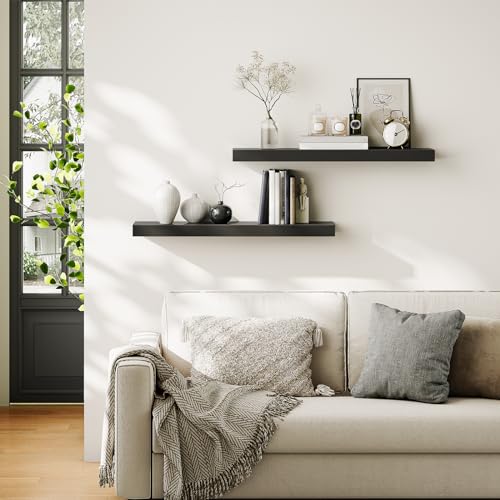 Floating Shelves for Wall (Black / 31.5 Inches)