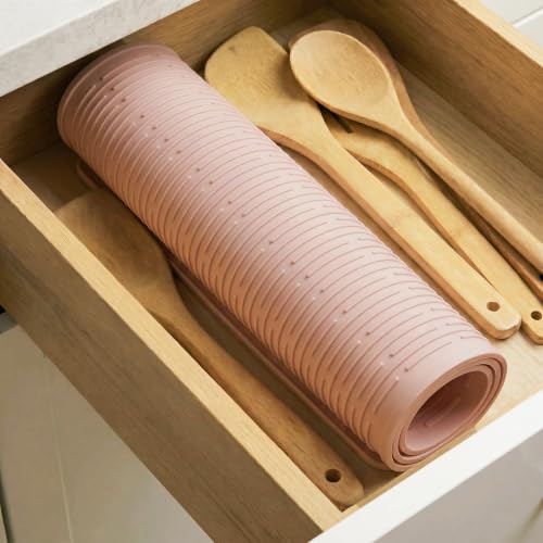 Silicone Dish Drying Mat for Multiple Usage (Pink / 32"L x 18"W)