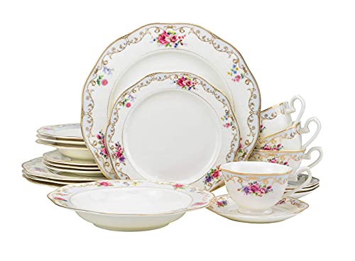 57 pc Banquet Dinnerware Set (Romantic Bloom)
