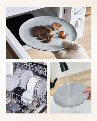 Porcelain Dinnerware Set for 4 (Sleek Grey / Set(16pcs))