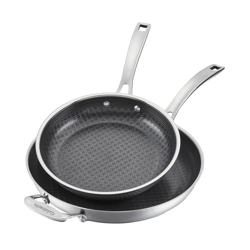 Hybrid Stainless Steel Pans (10 and 12-inch Skillet Set)