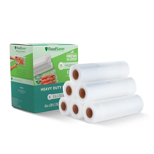 Heavy Duty Vacuum Seal 8 x 20' Roll (6 Heavy Duty Rolls (8in x 20ft))