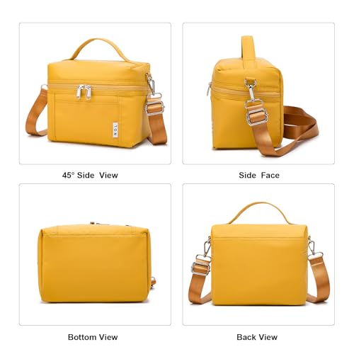 NOL Insulated Lunch Bags for Women Cooler Bag Lightweight Nylon Waterproof Lunch Box for Work Small Earth