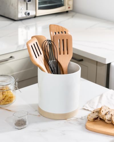 Ceramic Utensil Holder (White)