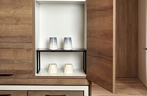 Expandable Cabinet Shelf (Black / 11.8’’D * 14.56-24.6’’W * 8.46’’H)