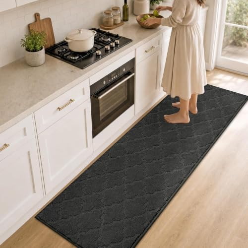 Kitchen Runner Rugs Non (Black / 24"X 72")