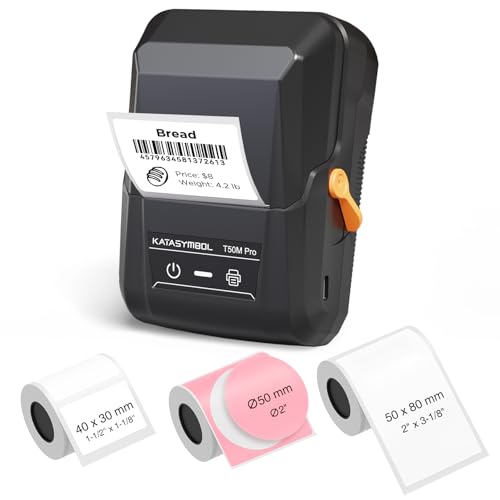 T50M Pro Bluetooth Label Maker Machine with 3 Tapes