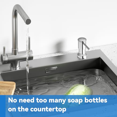 Dish Soap Dispenser (Chrome / With Bottle)