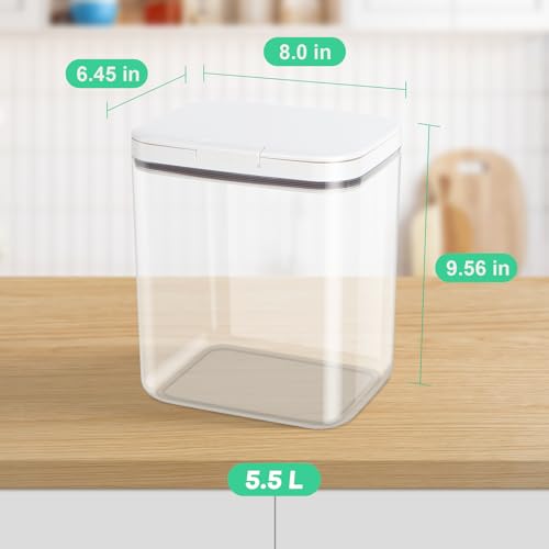 11 Lbs Rice Storage Container 5.8Qt Flour Sugar Containers with Flip (5.8Qt-Rectangle)