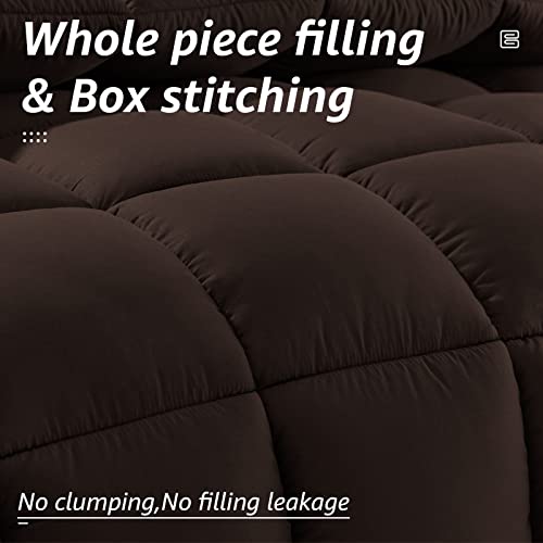 All Season Queen Size Bed Comforter (Brown / Queen（88*88）)