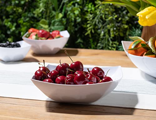 4 Pack Disposable White Plastic Party Bowls (32 OUNCE / White)