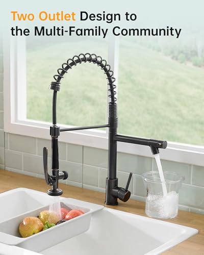 Commercial Kitchen Sink Faucet with Sprayer Oil Rubber Bronze (Oil Rubbed Bronze)