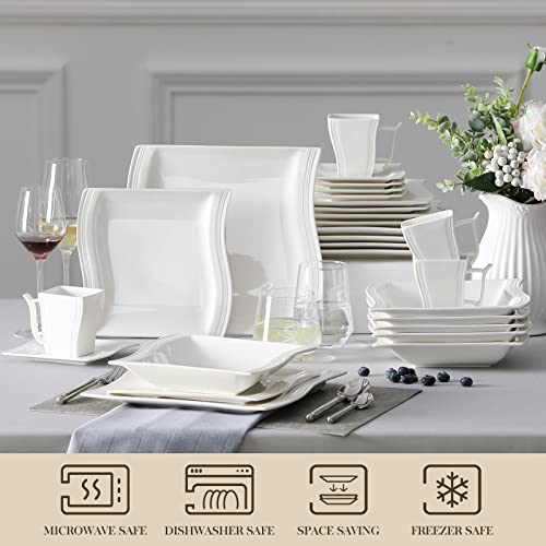 Ivory White Dinnerware Sets (30 Piece(Service for 6) / Ivory White)