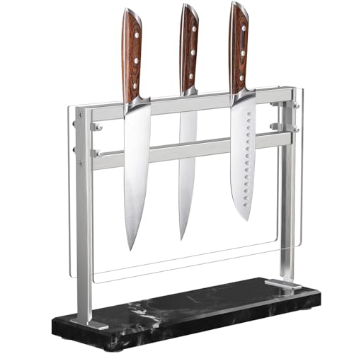 Magnetic Knife Block with Acrylic Shield (Black / Acrylic Shield)