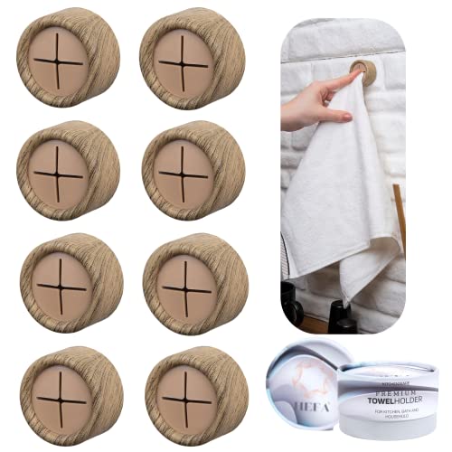 Towel Hooks 8 Pack (8 Pack / Oak-Tree)