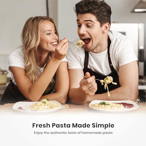 3-in-1 Pasta Maker, 9 Thickness Settings, Dough Rollers & 2 Size Cutters