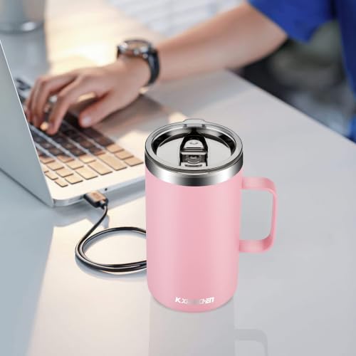 20 oz Insulated Coffee Mug (A1.Pink / 20 ounces (1 pack))