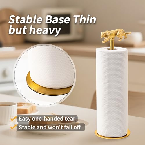Gold Paper Towel Holder for Countertop (Leopard)