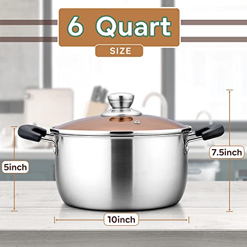 6QT Stock Pot with Lid
