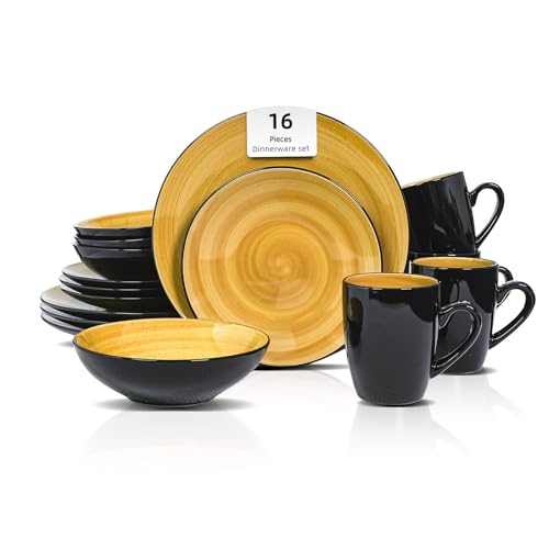 HomeVss Stoneware Sonoma 16pc Dinnerware Set
