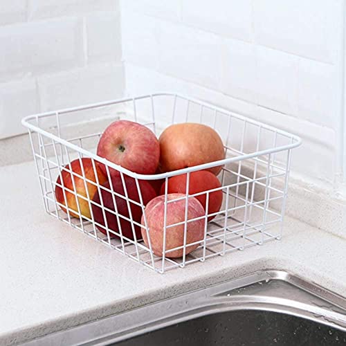 Wire Storage Baskets (6 Pack / White)