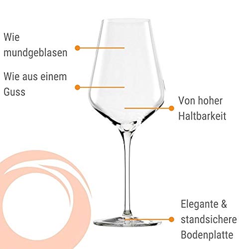 Quatrophil Red Wine Glasses Crystal (6 Pieces (1 Pack))