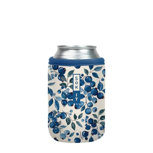 CanSok Sleeve for Beer & Soda Insulated Neoprene Cover (Blueberry Hill / 12oz Can Sleeve)