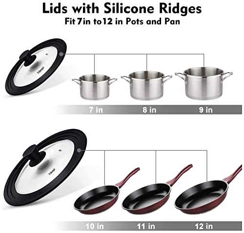 Universal Lids for Pots (7", 8", 9" & 10", 11", 12")