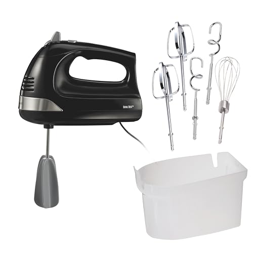 6 Speed Electric Hand Mixer With Easy Clean Beaters (Black / Powerful 275 Watt Motor)