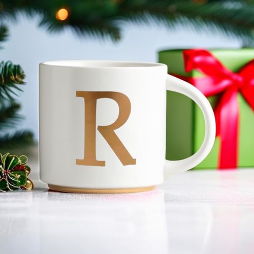 Monogram Ceramic Mugs (gold-R)