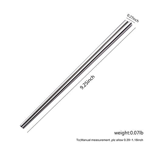 5 Pair Silver Stainless Steel Chopsticks (Silver)