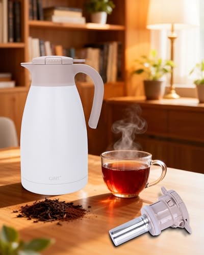 Stainless Steel Thermal Coffee Carafe Lid With Tea Infuser (Pink / universal)