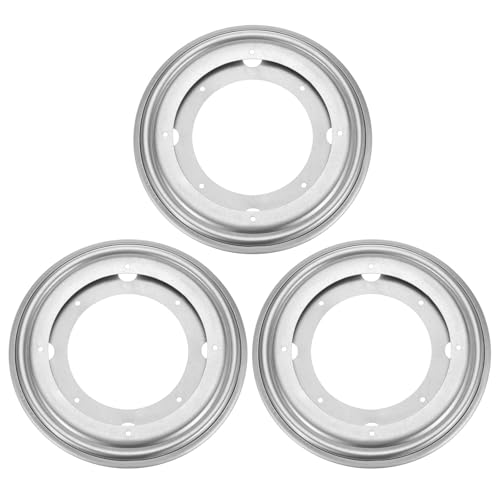 3Pcs 8 Inch Rotating Bearing Plate (Silver / 8 Inch)