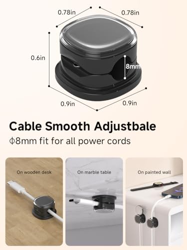 Magnetic Cable Clips (9-PCS Black)