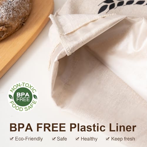 2 Pack Linen Bread Bags for Homemade Bread