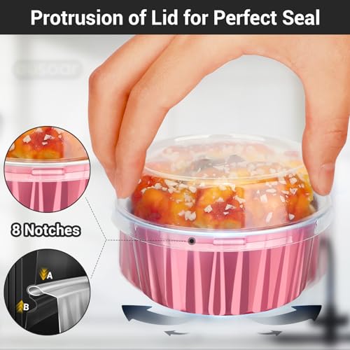Aluminum Cups with Lids (Carmine / 30pcs)