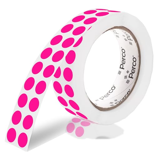 Neon Pink Round Circle Dot Sticker 1 (Neon Pink / 0.5 Inch)