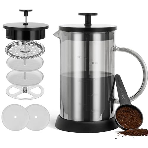 21 Ounce French Press Coffee Maker (Grey / 21 oz)