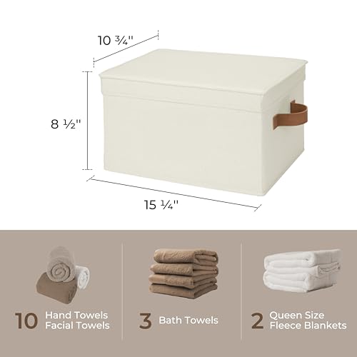Closet Storage Bins (Ivory / Large)