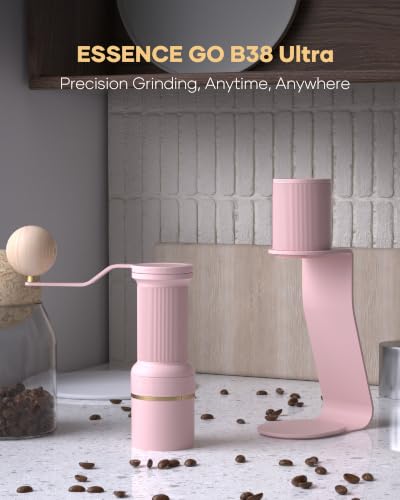 ESSENCE GO B38 Ultra Manual Coffee Grinder Capacity 30g (Monque Pink)