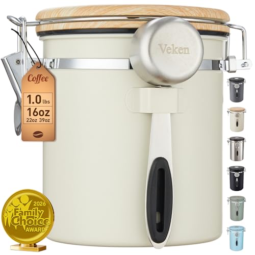 Coffee Canister (Cream / 16 oz)