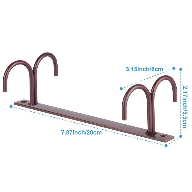 Mug Rack Under Cabinet (Brown / 2 Pack)