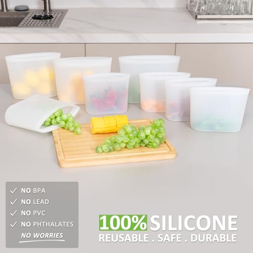 Reusable Sandwich & Snack Bags (Translucent | S+XS | 8 Pack)