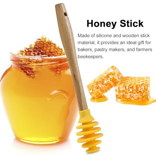 3 Pack Silicone Honey Dipper Sticks (Yellow)