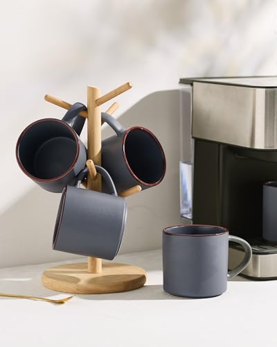 Coffee Mugs Set of 8 (Charcoal / 8pcs)