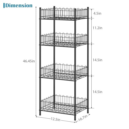 Water Bottle Storage Holder 4 Tier Can Organizer for Pantry