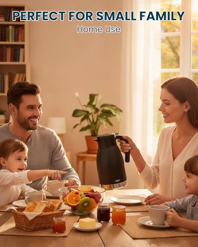 51oz Thermal Coffee Carafe with Infuser (Dark Black / 50.7 Ounces)
