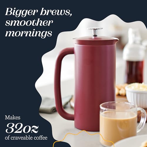 P7 French Press (32 oz / Cranberry)